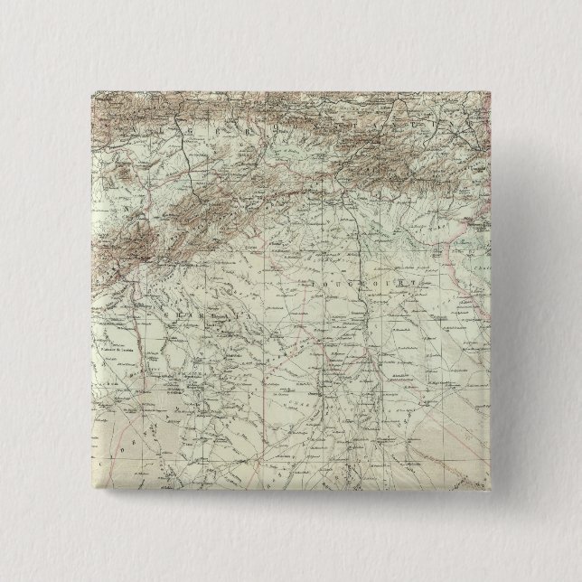 Badge Carré 5 Cm Algérie et Tunisie (Devant)