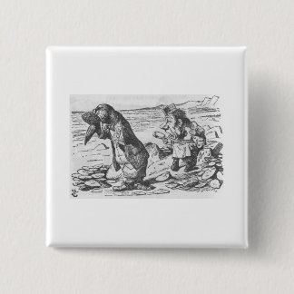 Badge Carré 5 Cm Alice au pays des merveilles : Charpentier et