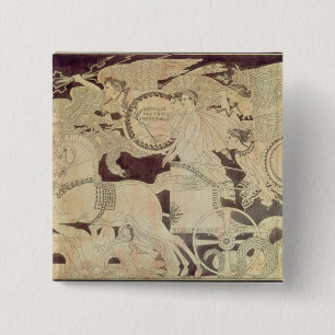 Badge Carré 5 Cm Allégorie de la bataille d'Austerlitz