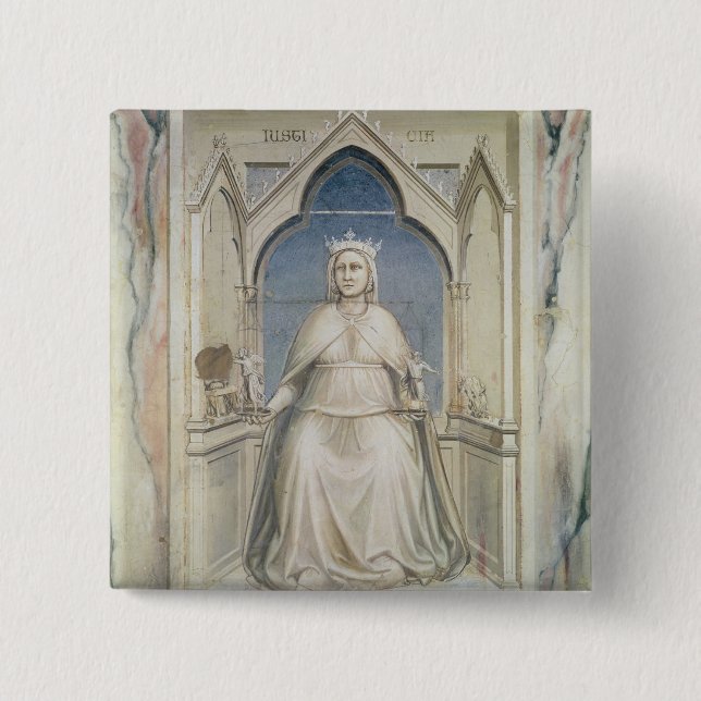 Badge Carré 5 Cm Allégorie de la justice, c.1305 (Devant)