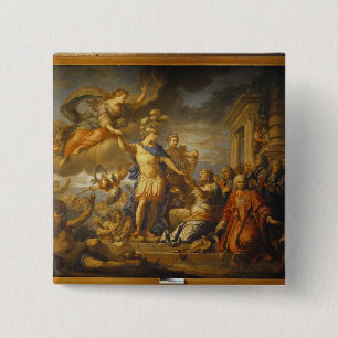 Badge Carré 5 Cm Allégorie de la paix de l'AIX-La-Chapelle, 1761