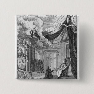 Badge Carré 5 Cm Allégorie du rapport présenté à Louis XVI