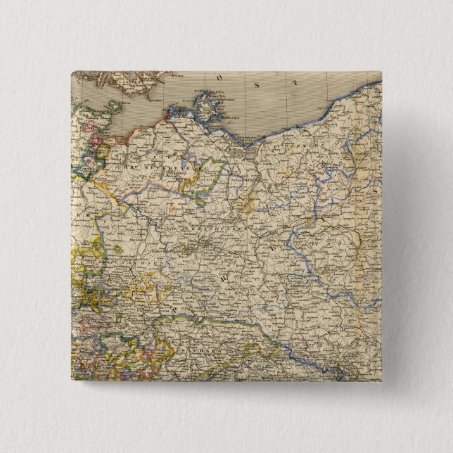 Badge Carré 5 Cm Allemagne 15 (Devant)