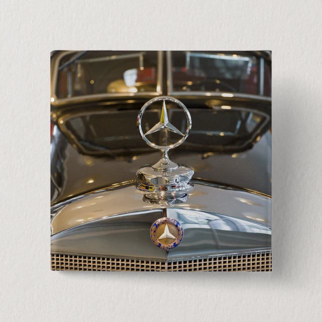 Badge Carré 5 Cm Allemagne, Baden-Wurttemberg, Stuttgart. Mercedes (Devant)