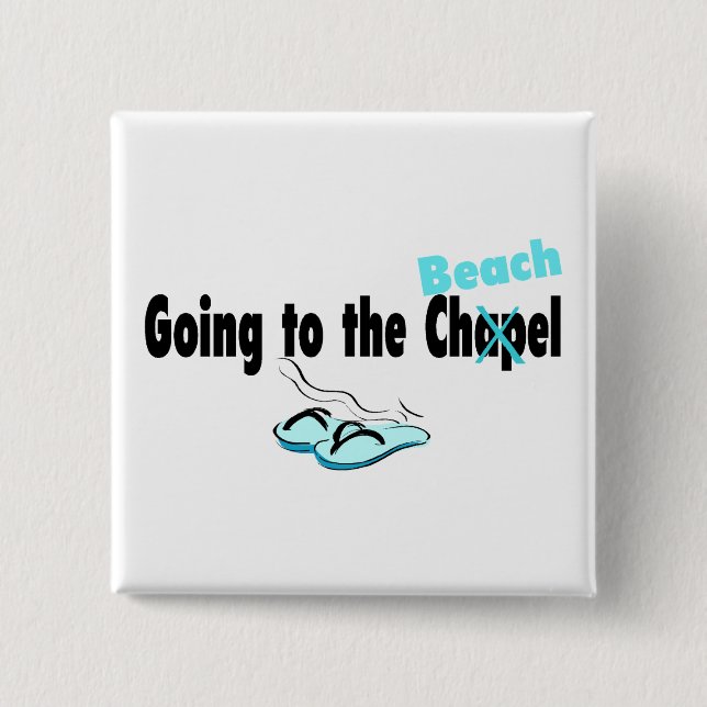 Badge Carré 5 Cm Aller à la plage - customisée (Devant)