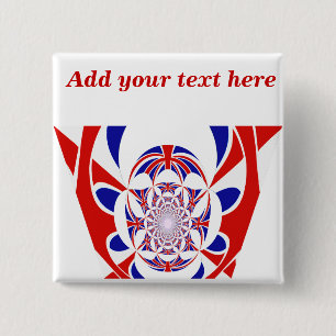 Badge Carré 5 Cm Allez l'équipe !, #3_