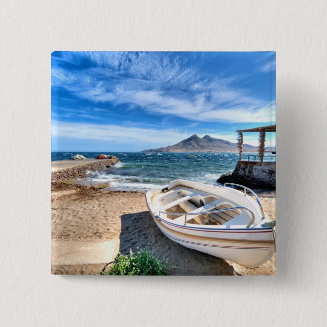 Badge Carré 5 Cm Almería, La Isleta Del Moro | mars Mediterráneo (Devant)