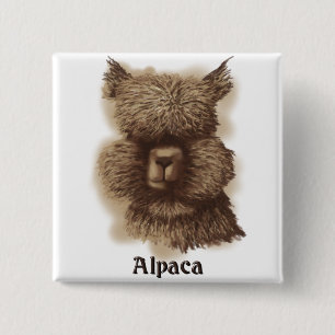 Badge Carré 5 Cm Alpaca