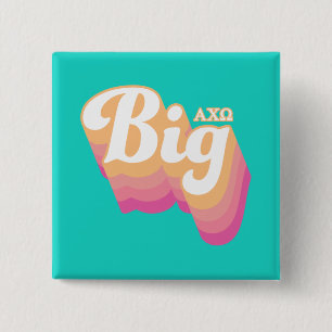 Badge Carré 5 Cm Alpha Chi Omega Gros