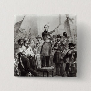 Badge Carré 5 Cm Alphonse de Lamartine à hôtel de ville