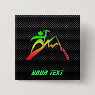 Badge Carré 5 Cm Alpinisme lisse