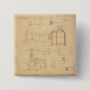 Badge Carré 5 Cm Altitudes pour la Chambre rouge, bruyère de Bexle