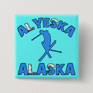 Badge Carré 5 Cm Alyeska, Alaska