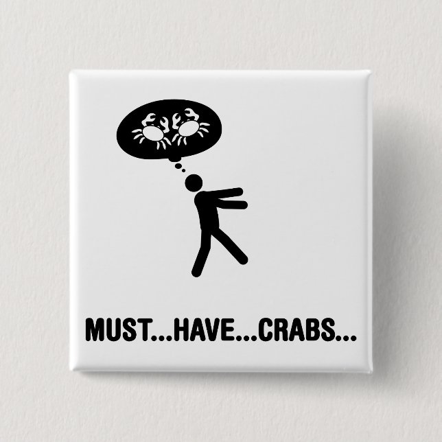 Badge Carré 5 Cm Amant de crabe (Devant)