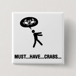 Badge Carré 5 Cm Amant de crabe