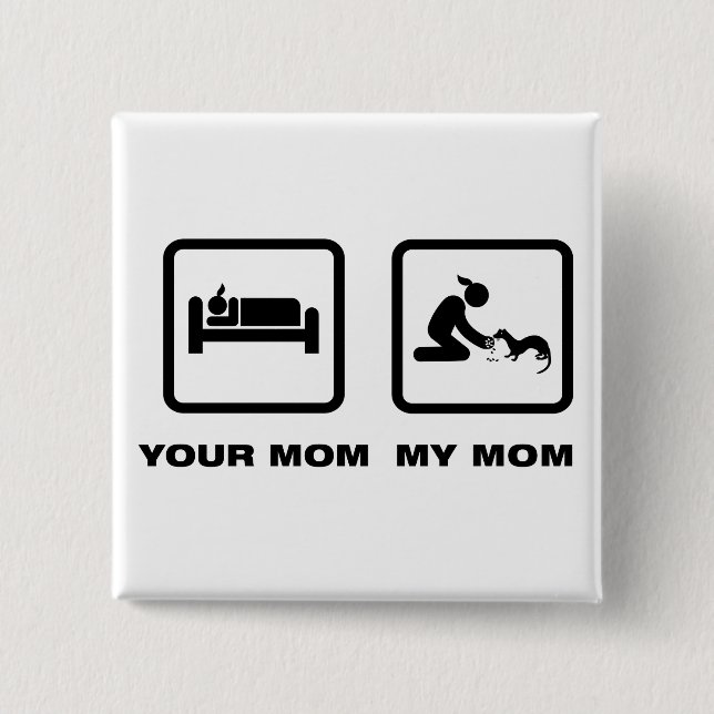 Badge Carré 5 Cm Amant de furet (Devant)