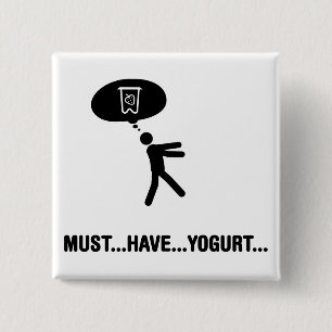 Badge Carré 5 Cm Amant de yaourt
