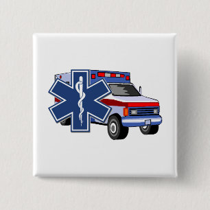 Badge Carré 5 Cm Ambulance de SME