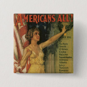 Badge Carré 5 Cm Américains