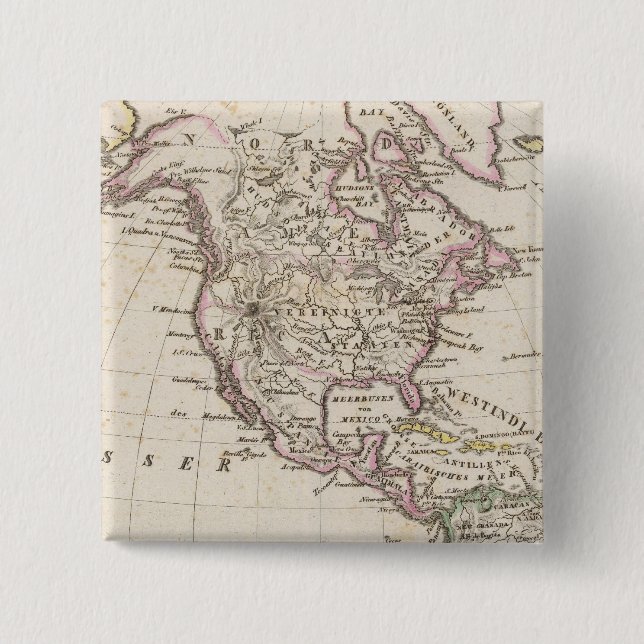 Badge Carré 5 Cm Amérique 3 (Devant)