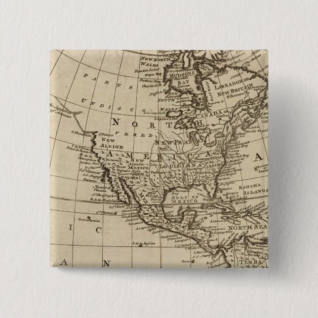 Badge Carré 5 Cm Amérique 6 (Devant)