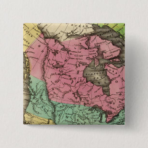 Badge Carré 5 Cm Amérique du Nord