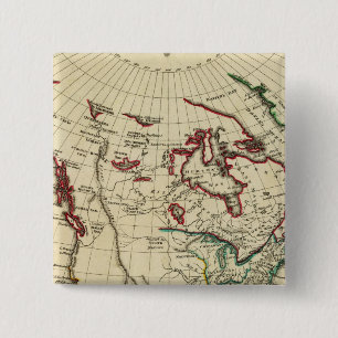 Badge Carré 5 Cm Amérique du Nord avec des frontières définies