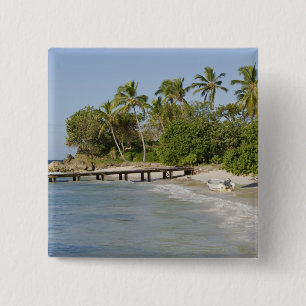 Badge Carré 5 Cm Amérique du Nord, Caraïbes, République dominicaine