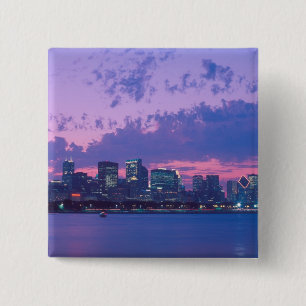 Badge Carré 5 Cm Amérique du Nord, États-Unis, IL. Horizon de Chica
