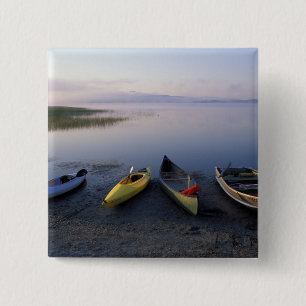 Badge Carré 5 Cm Amérique du Nord, États-Unis, ME, Bateaux sur le r