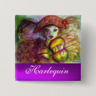 Badge Carré 5 Cm AMéthyste pourpre de HARLEQUIN
