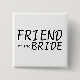 Badge Carré 5 Cm Ami de la jeune mariée