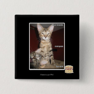 Badge Carré 5 Cm Amis d'idiot