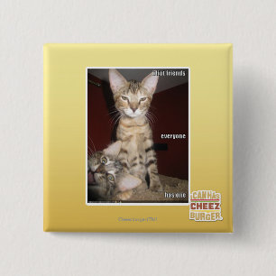 Badge Carré 5 Cm Amis d'idiot