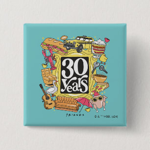 Badge Carré 5 Cm AMIS™   Graphique de 30 ans