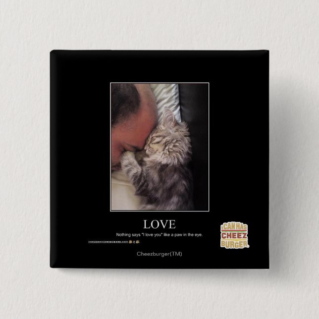 Badge Carré 5 Cm Amour (Devant)