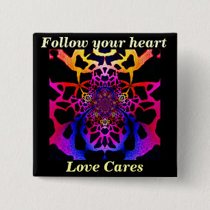 Badge Carré 5 Cm Amour dans_