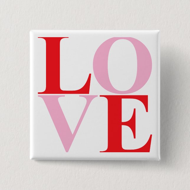 Badge Carré 5 Cm AMOUR d'art de bruit (Devant)