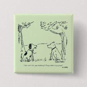 Badge Carré 5 Cm Amour de chien