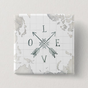 Badge Carré 5 Cm Amour de l'aventure III   d'envie de voyager