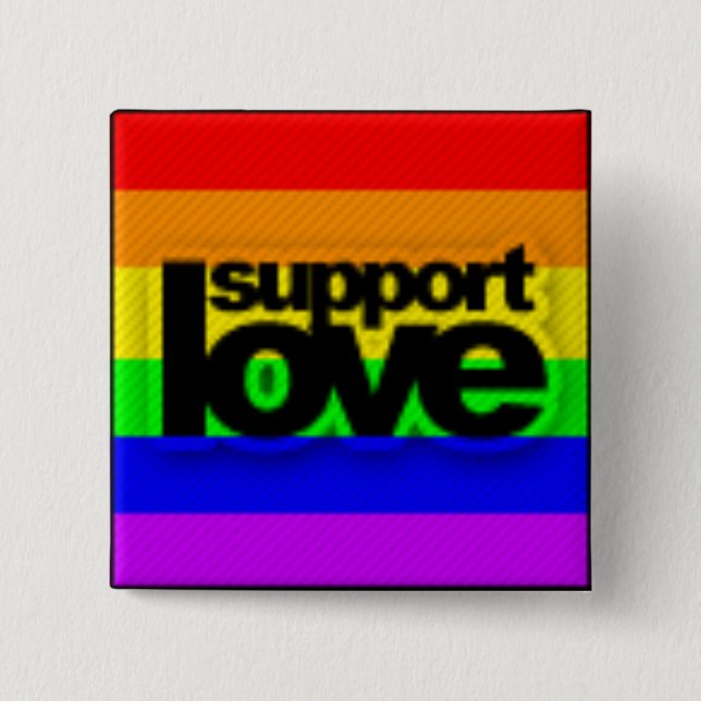 Badge Carré 5 Cm Amour de soutien (Devant)