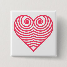 Amour Hypnotique – Cœur Contourné Minimaliste Roug