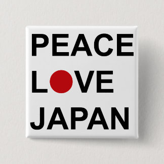 BADGE CARRÉ 5 CM AMOUR JAPON DE PAIX
