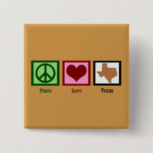 Badge Carré 5 Cm Amour le Texas de paix