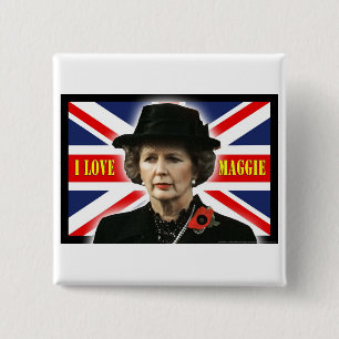 Badge Carré 5 Cm Amour Maggie de Margaret Thatcher I