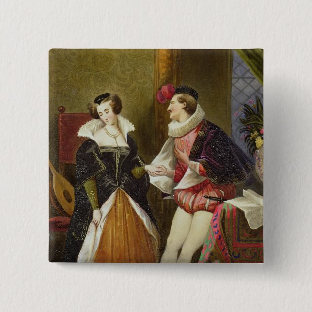 Badge Carré 5 Cm Amour non récompensé (Devant)