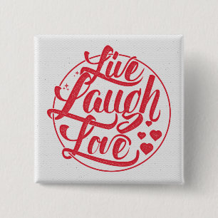 Badge Carré 5 Cm Amour riant en direct