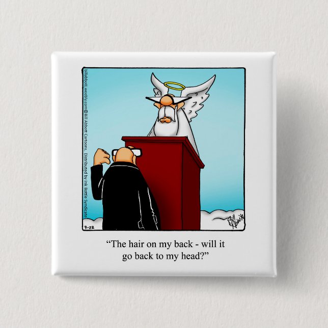 Badge Carré 5 Cm Amusant Au-Dessus Du Bouton D'Anniversaire De L'Hu (Devant)