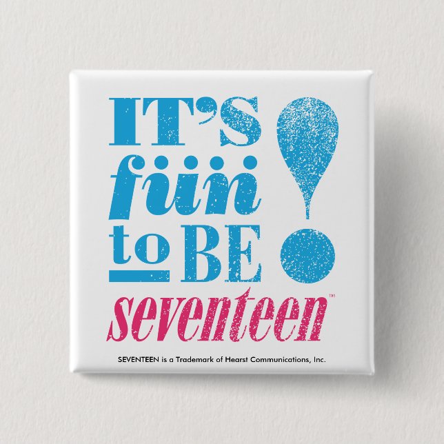 Badge Carré 5 Cm Amusement 2 B 17-Aqua (Devant)