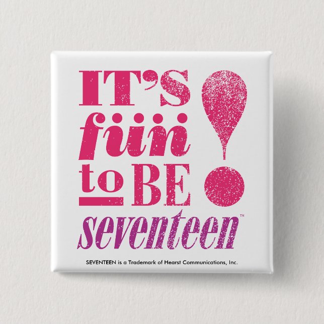 Badge Carré 5 Cm Amusement 2 B 17-Magenta (Devant)